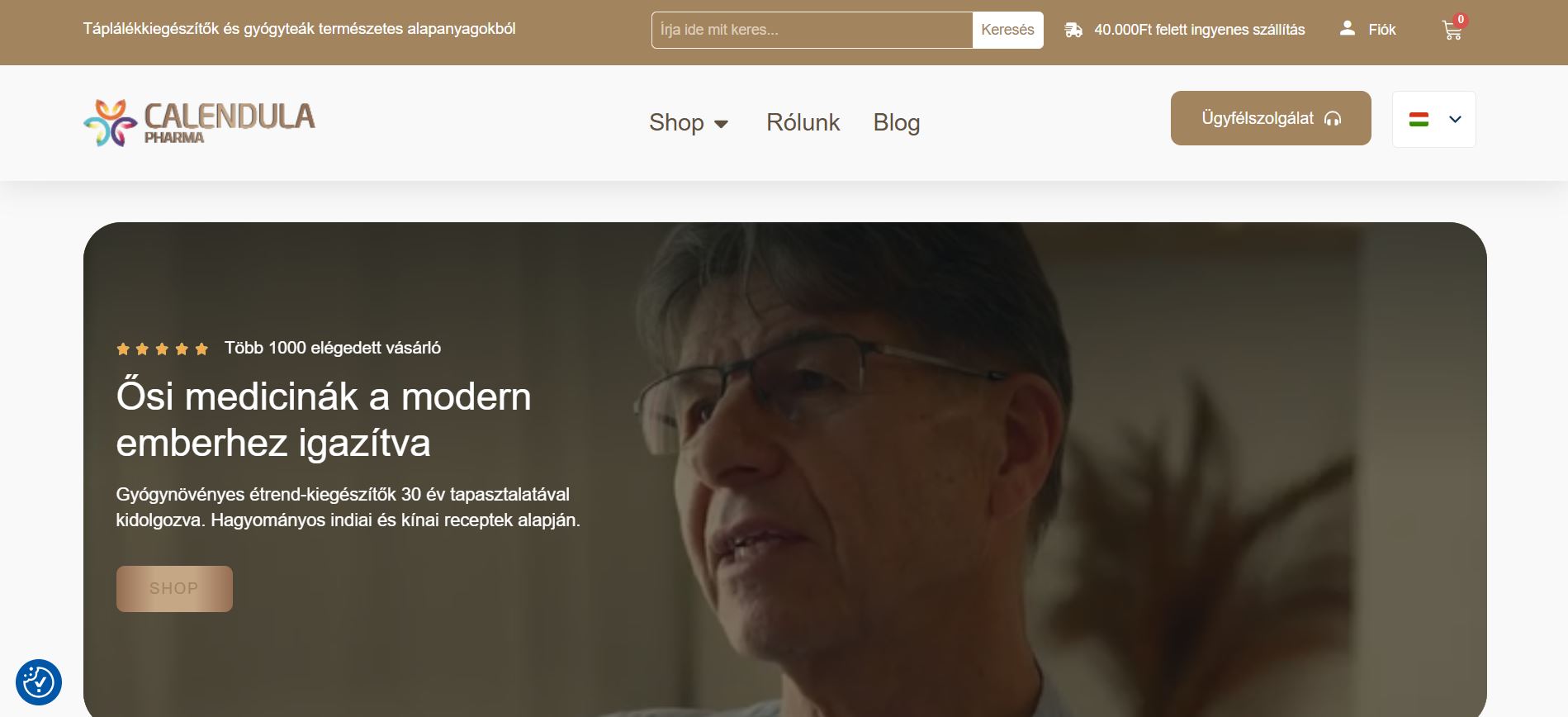 WooCommerce webshop redesign for Calendula Pharma – herbal supplements and medicinal products