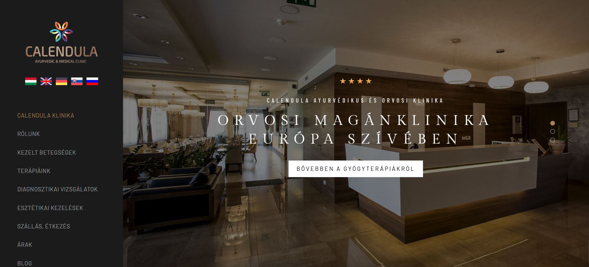 Website redesign for Calendula clinic – WordPress-based project focused on holistic health services